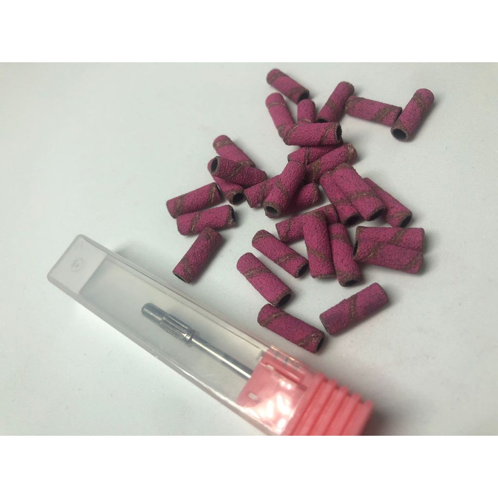 kit c/ 30 refil mandril + Broca Fininha Para Lixa Bits Mini Mandril Motor