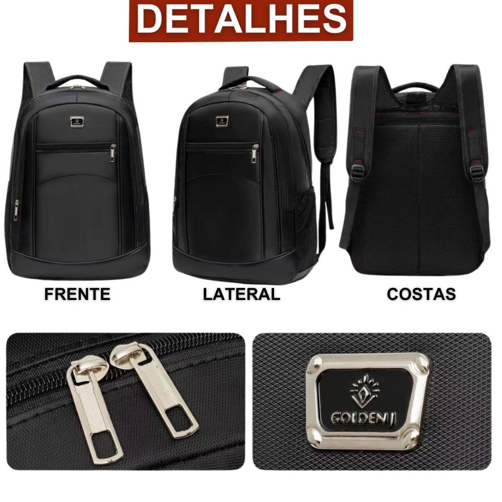 Kit 3 Mochilas Bolsa Reforçada Notebook Resistente Trabalho Faculdade Coreana — imagem 2 de 2