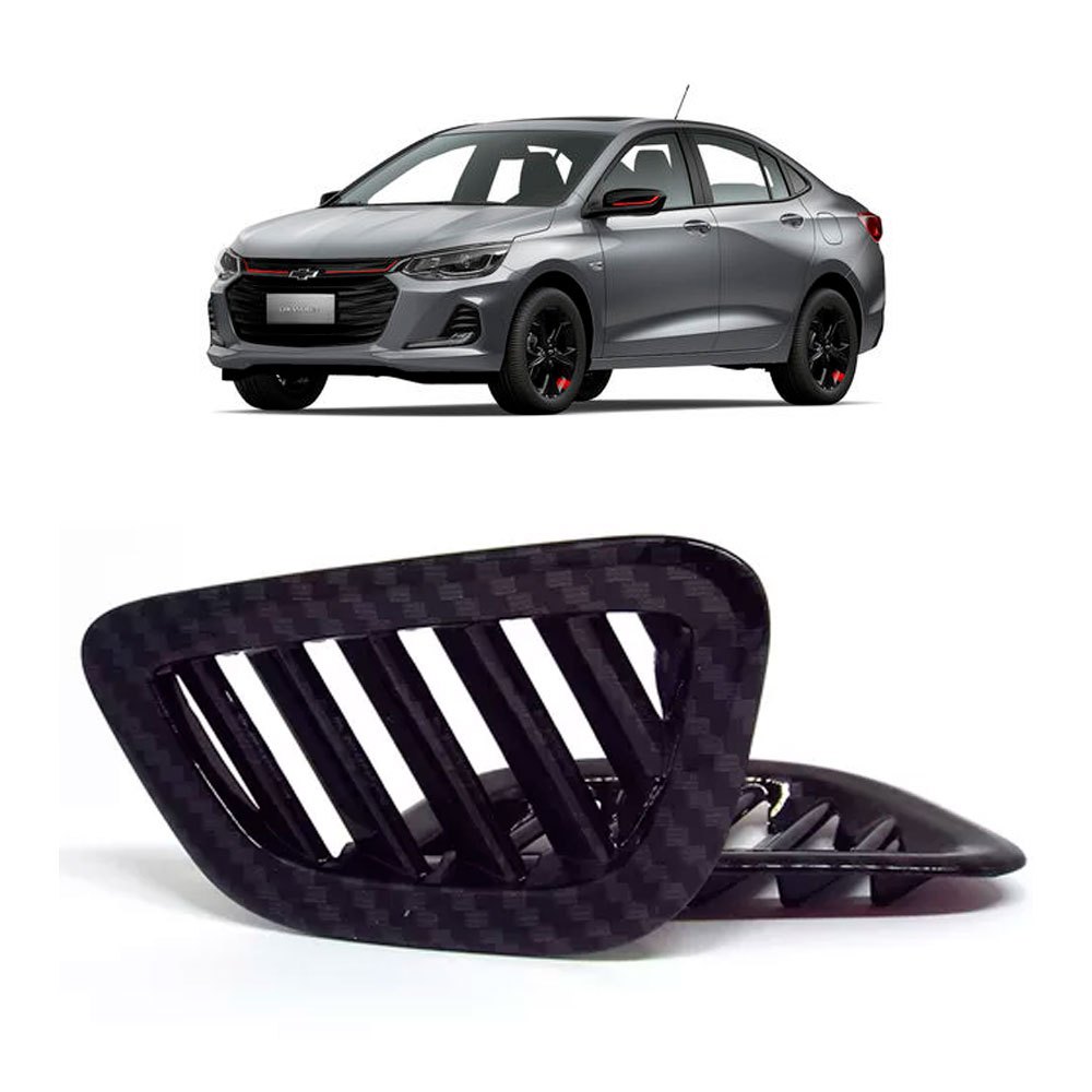 Aplique Moldura Difusor Carbono 3d - Onix Plus Sedan 1.0