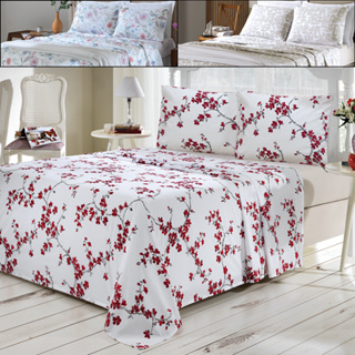 Jogo de Cama 100% Algodão Casal 4 peças Lençol com Elástico 130 Fios - Dohler em Oferta na Shopee