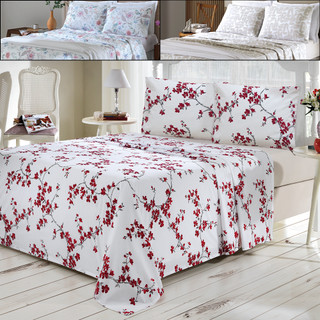Jogo de Cama 100% Algodão Casal 4 peças Lençol com Elástico 130 Fios - Dohler em Oferta na Shopee
