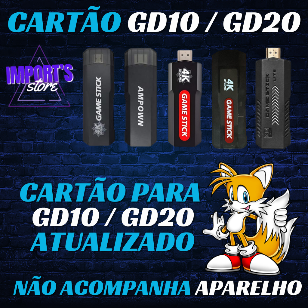 Cartão para Console Game Stick GD10 GD20 Atualizado em Oferta na Shopee