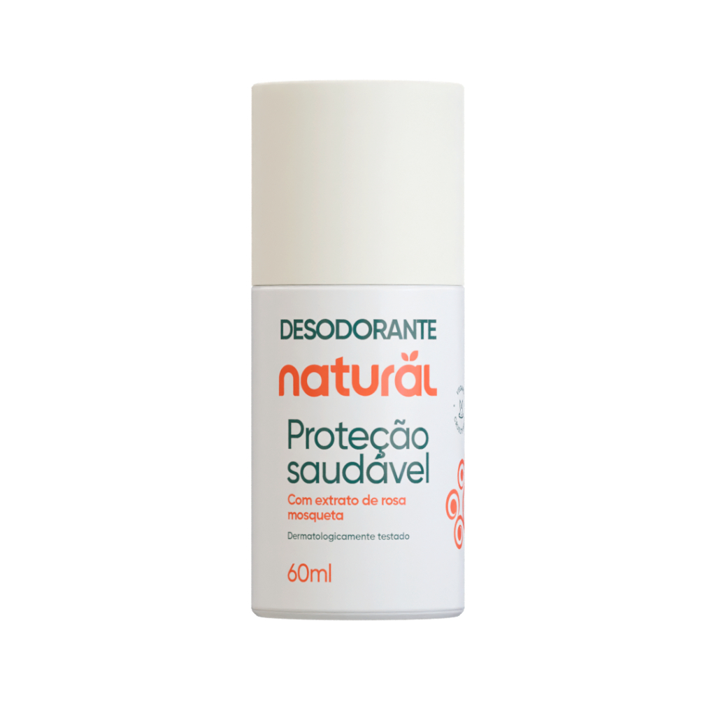 Desodorante Roll-on Orgânico Natural Com Extratos de Rosa Mosqueta 50ml em Oferta na Shopee