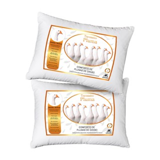 Travesseiro Penas e Plumas de Ganso Para Cama Confortável 70x50cm Macio em Oferta na Shopee