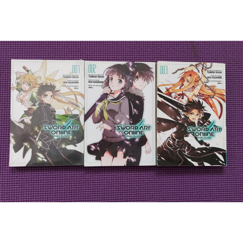 SWORD ART ONLINE FAIRY DANCE N°: 01 ao 03 MANGÁ PT BR COMPLETO PANINI PACOTE