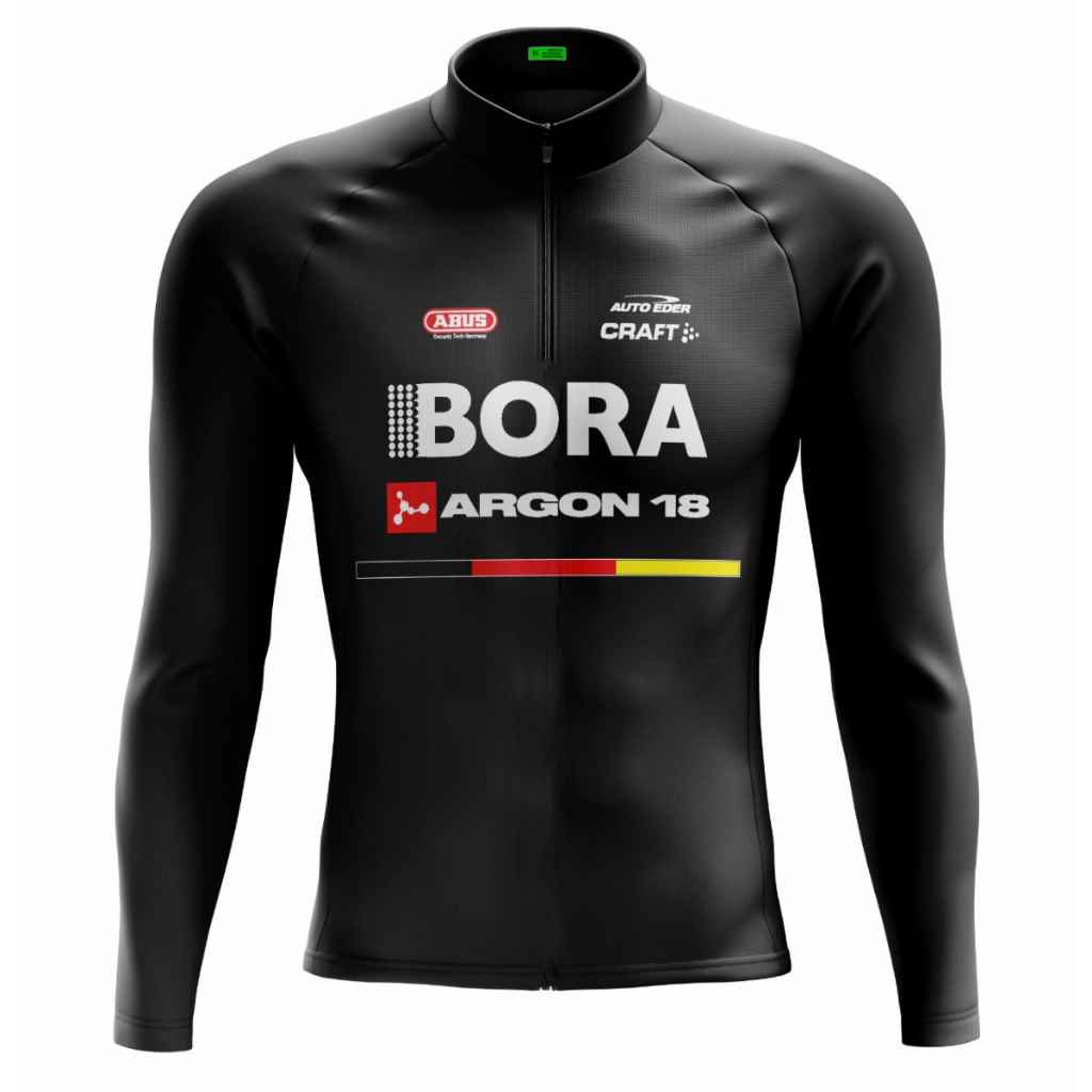 Camisa de Ciclismo Roupa Preta Masculina Manga Longa Bike Blusa Frio Inverno Proteção UV Way