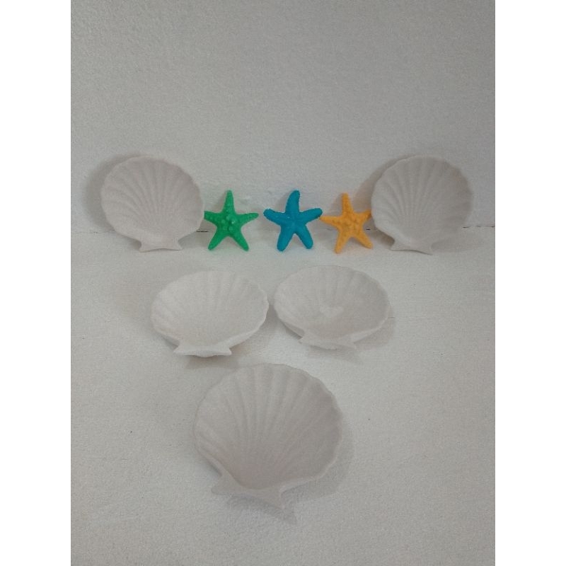 Concha grande kit com 3 modelo filipina conchinha Shell  Marinha 3d branca modelo sereia decoração