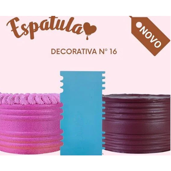 Espátula 22,5cm x 9 cm  N°16 Utilidade de Confeitaria P/Bolos Biscoitos Dolcelina  Ref :1992