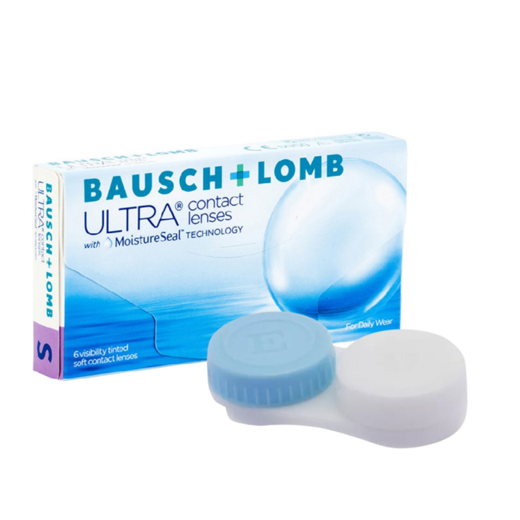 Lentes de Contato Ultra Contact Lenses Com Grau Incolor Mensal 6 Lentes + Estojo - Bausch + Lomb