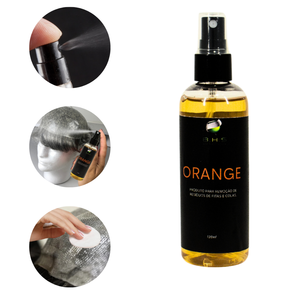Removedor Orange para Prótese Capilar, Peruca e Mega Hair 120ml em Oferta na Shopee