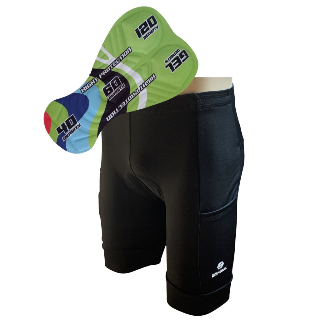 Short Bermuda Masculina Ciclista C/ Bolso e Almofada Gel Original Elastano Poliester Calça Bike