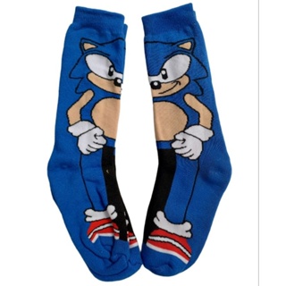Meia divertida Sonic  Infantil adulto Algodão Cano alto pronta entrega em Oferta na Shopee