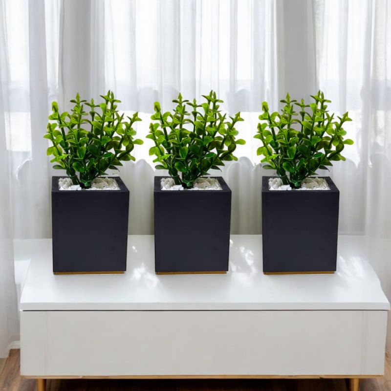 kit 03 Vasinhos com plantinhas artificiais "decoração sala"
