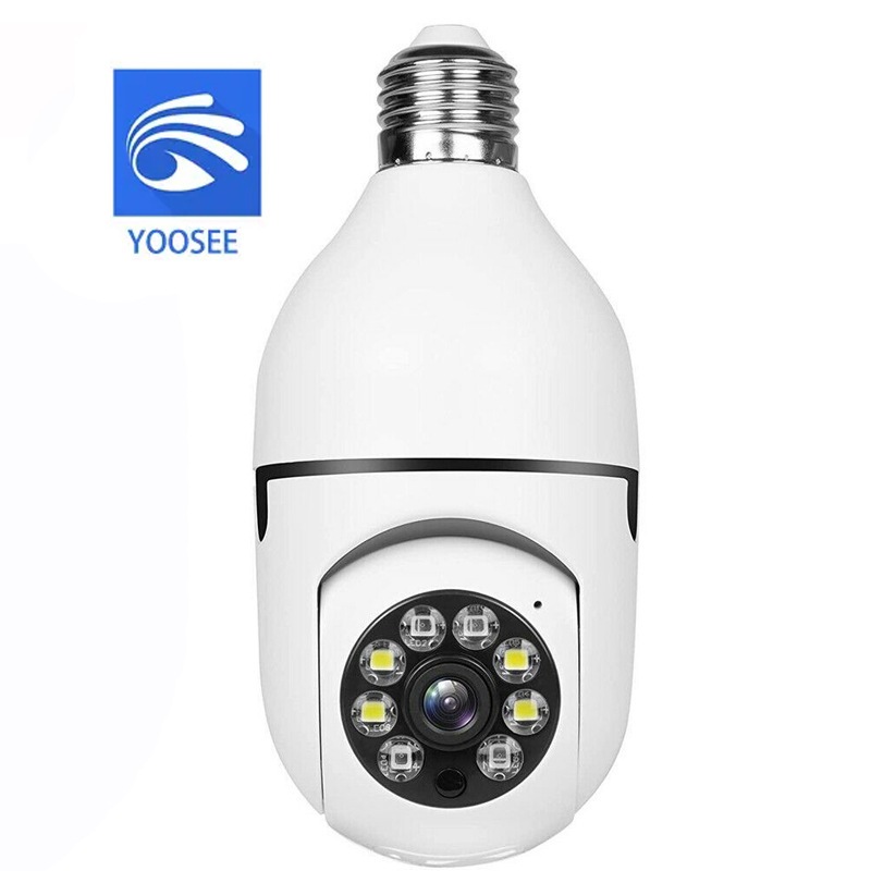 Câmera IP Lâmpada Wifi Giratória Com Visão Noturna Full HD 360 Grau Yousee em Oferta na Shopee