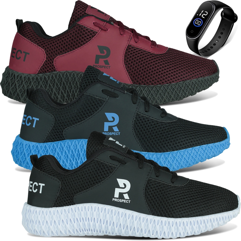 Kit 3 Tênis Masculino Prospect Fly Original Mais Vendido Oferta Promoção + Relógio LojaMarch