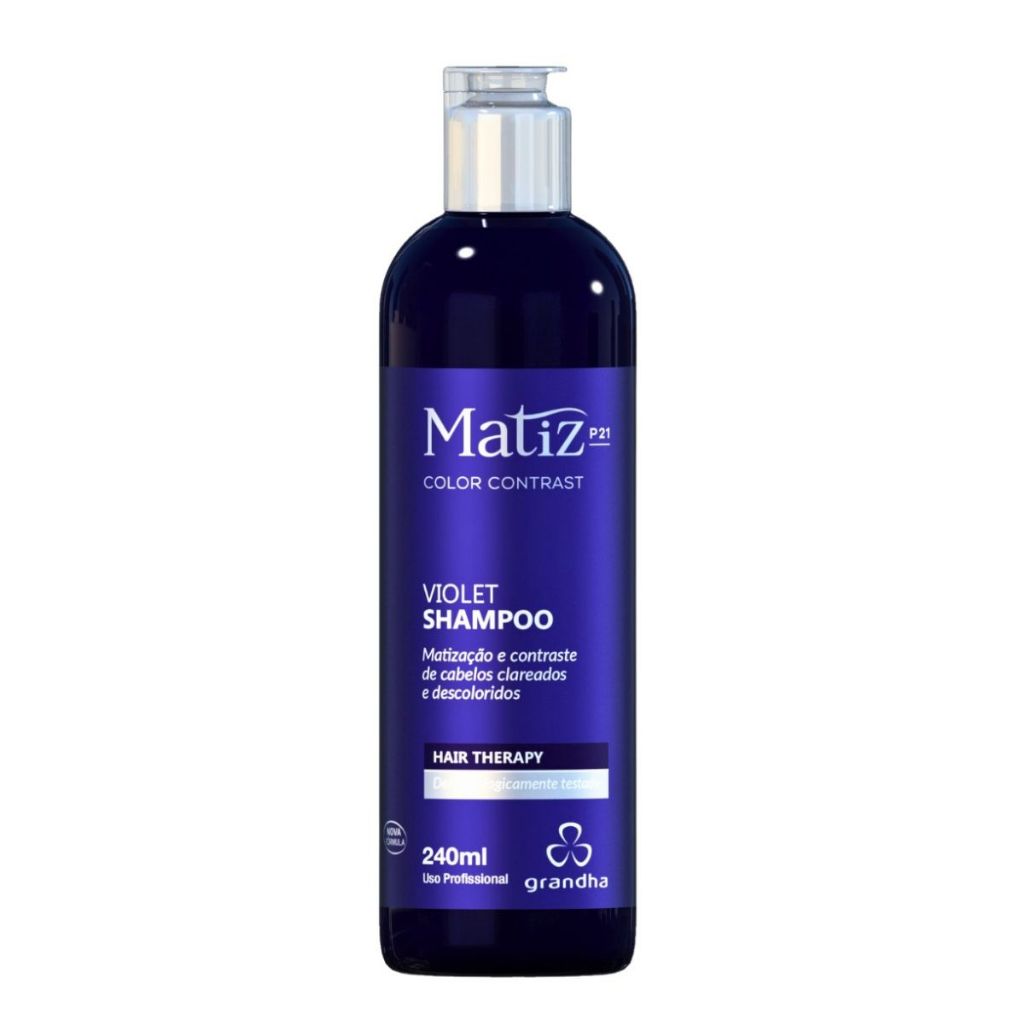 Grandha Matiz Shampoo Matizador Cabelo Grisalho Loiro 240ml em Oferta na Shopee