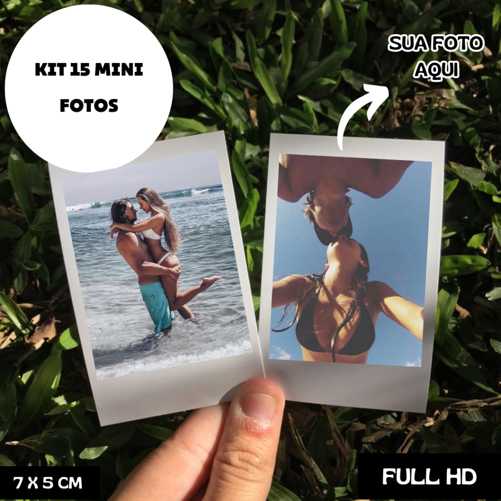 KIT 15 FOTOS Mini Fotos QUALIDADE PREMIUM - Envio em 24h Cabe na Capinha do Celular