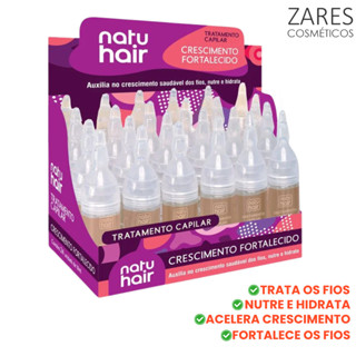Kit 12 Ampolas de Tratamento Capilar Crescimento Fortalecido Natuhair 10ml - CONTÉM 12 UNIDADES em Oferta na Shopee