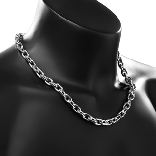 Corrente colar masculino elo cadeado aço inox legítimo prata em Oferta na Shopee