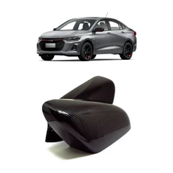 Par Aplique Capa Retrovisor Carbono Novo Onix 2020/2025 Hatch/Sedan Winnparts