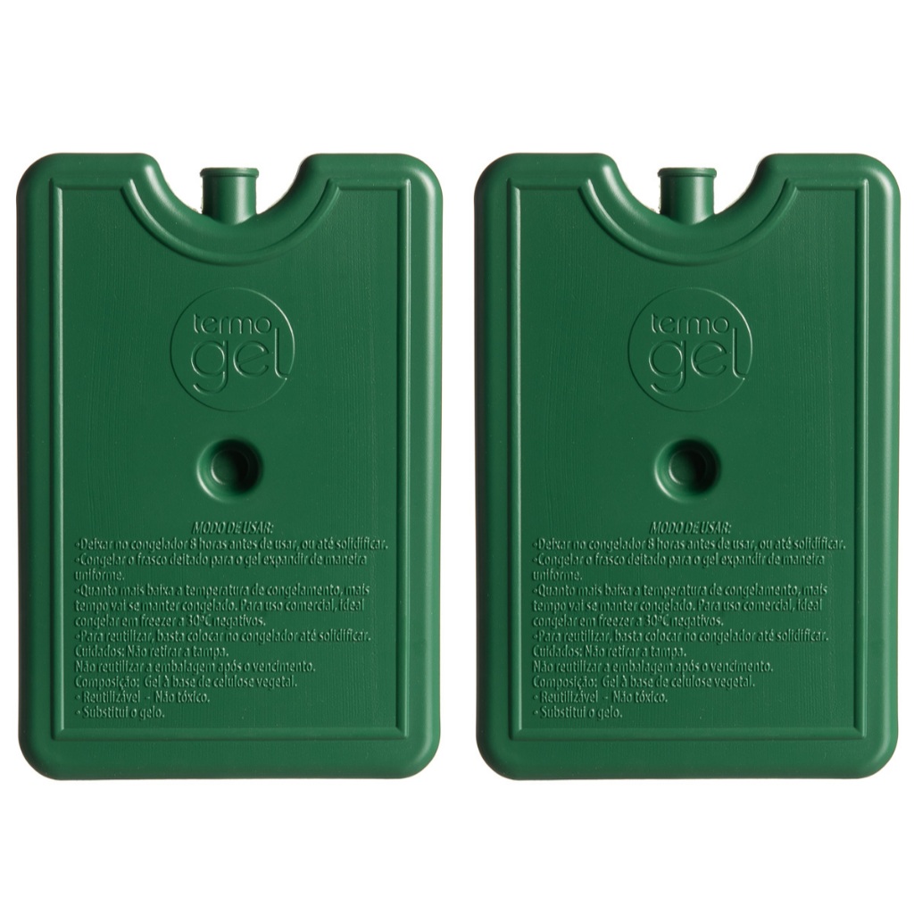 Gelo Artificial Reutilizável Rígido 400 Ml Kit 2 Unidades.