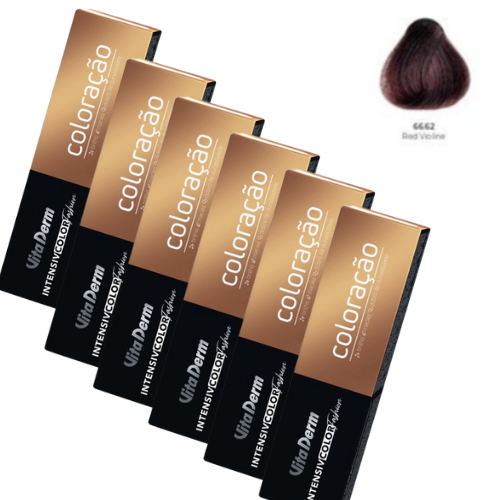 KIT COM 6 COLORAÇÃO 66.62 RED VIOLINE – VITA DERM