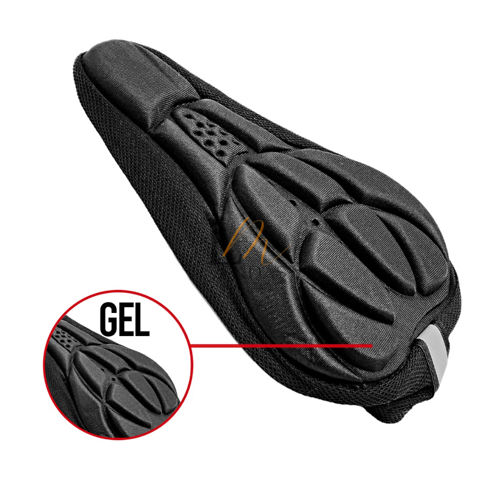 Capa de Banco Selim Bicicleta Gel Silicone Confortável Tecido Respirável Com Ajuste De Tamanho Bike Spinning BMX Speed Academia