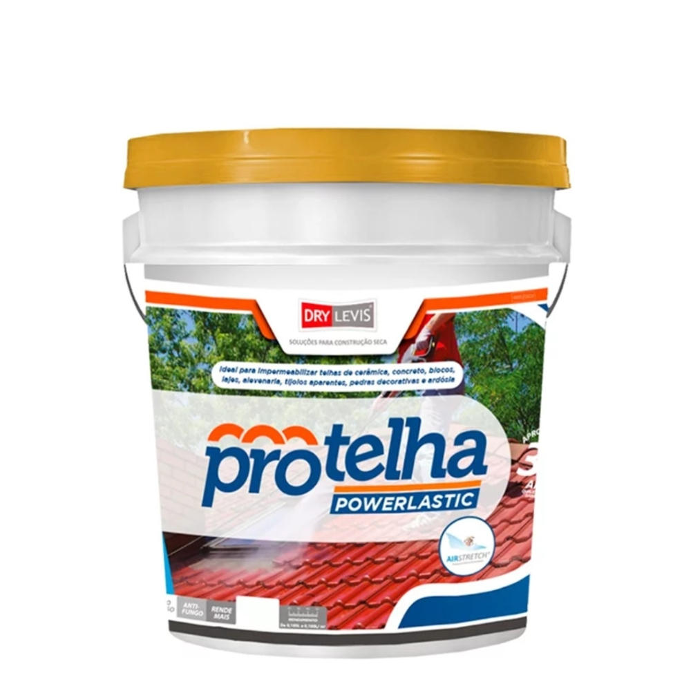 Protelha Powerlastic Impermeabilizante Elástico Telha Telhado Reduz Calor 3,6L