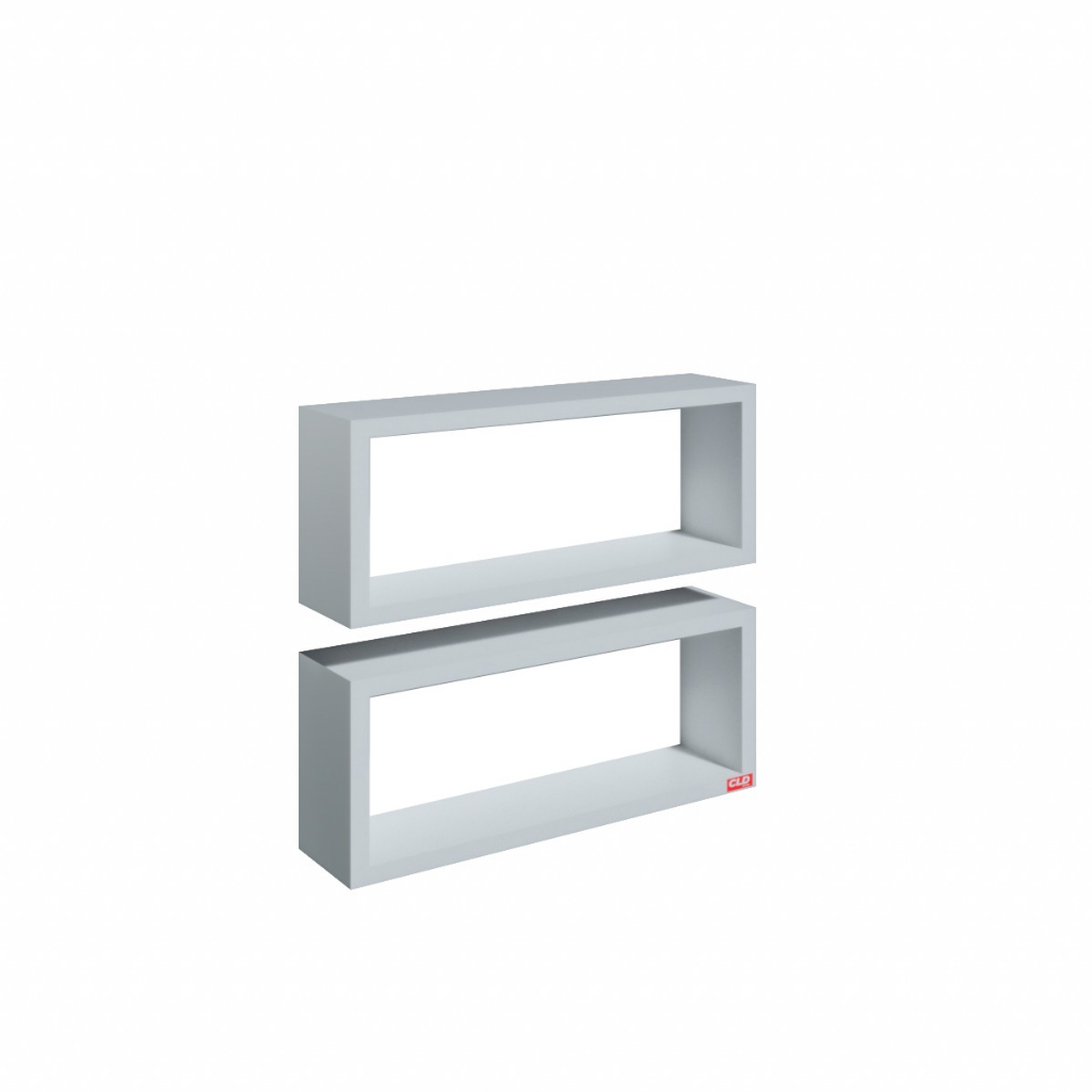 Kit Nicho Suspenso Decorativo Retangular Branco 0237 Mdf CLD