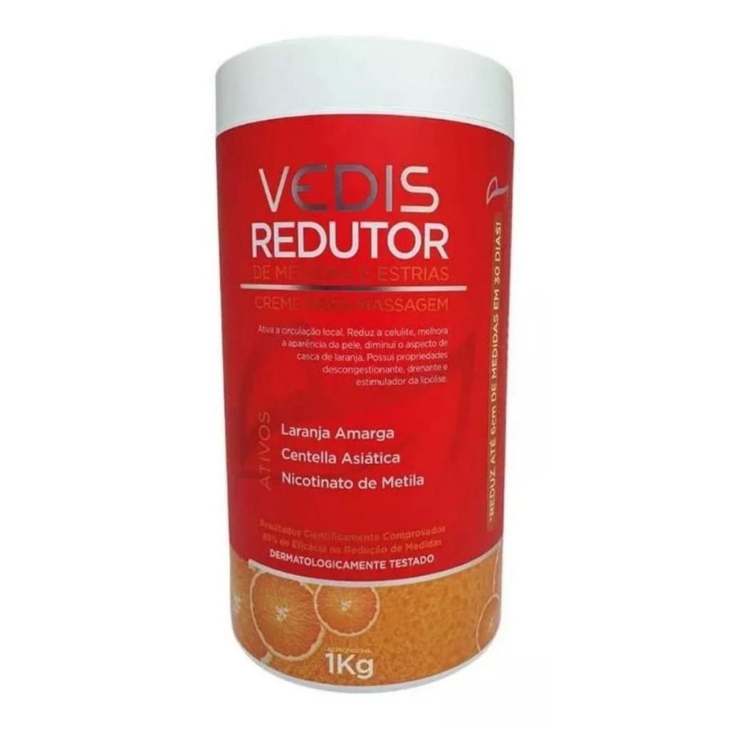 Creme Redutor Medidas E Celulite Nicotinato Metila Vedis 1kg