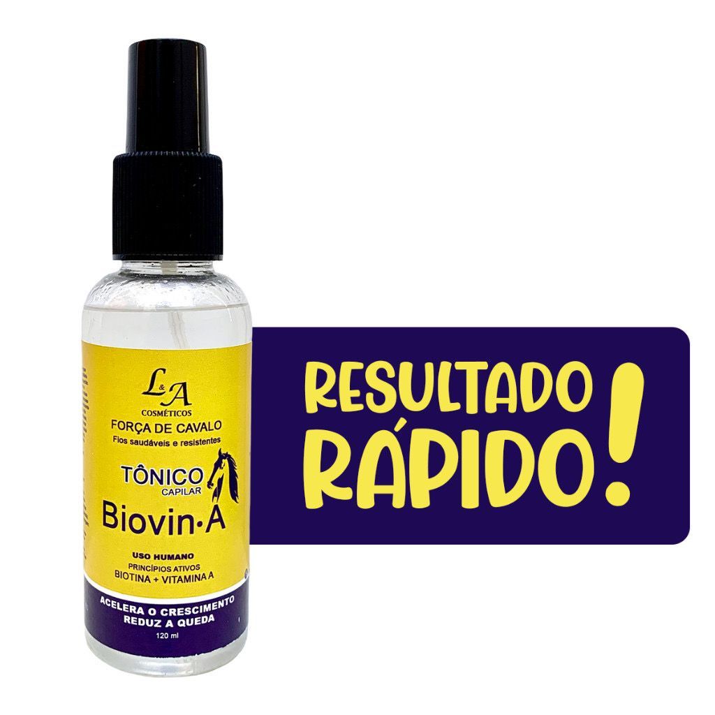 Tônico de Crescimento Acelerado Força de Cavalo Biovin-A Spray 120ml em Oferta na Shopee