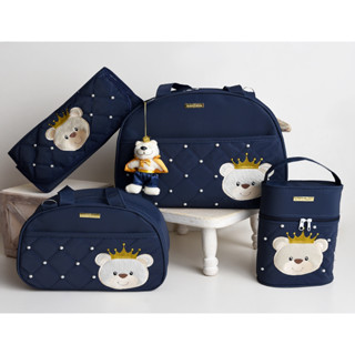 Kit de Bolsas Para Saída Maternidade Bebê Urso Pelúcia + Trocador em Oferta na Shopee