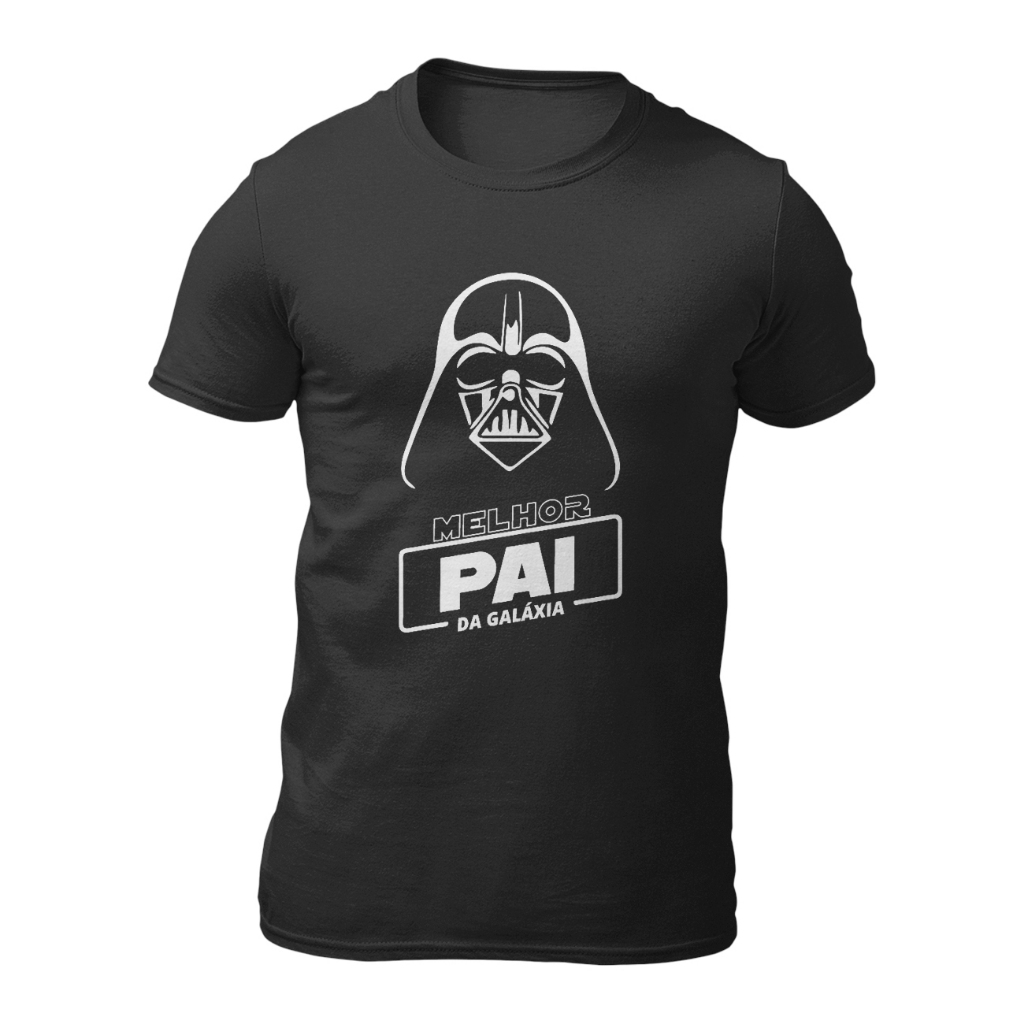 Camiseta Dia Dos Pais Melhor Pai da Galáxia Darth Vader Star Wars Blusa De Algodão