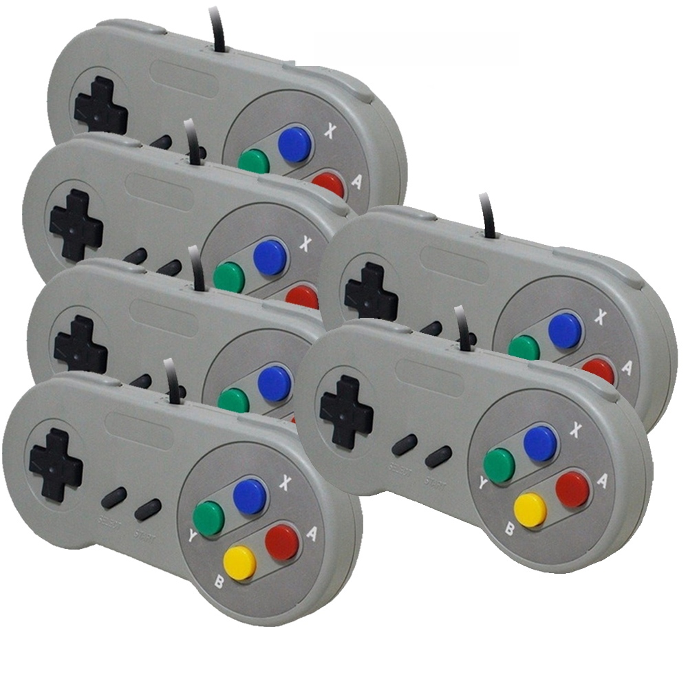 Kit 6 Controle Super Nintendo Snes Joystick Botões Coloridos