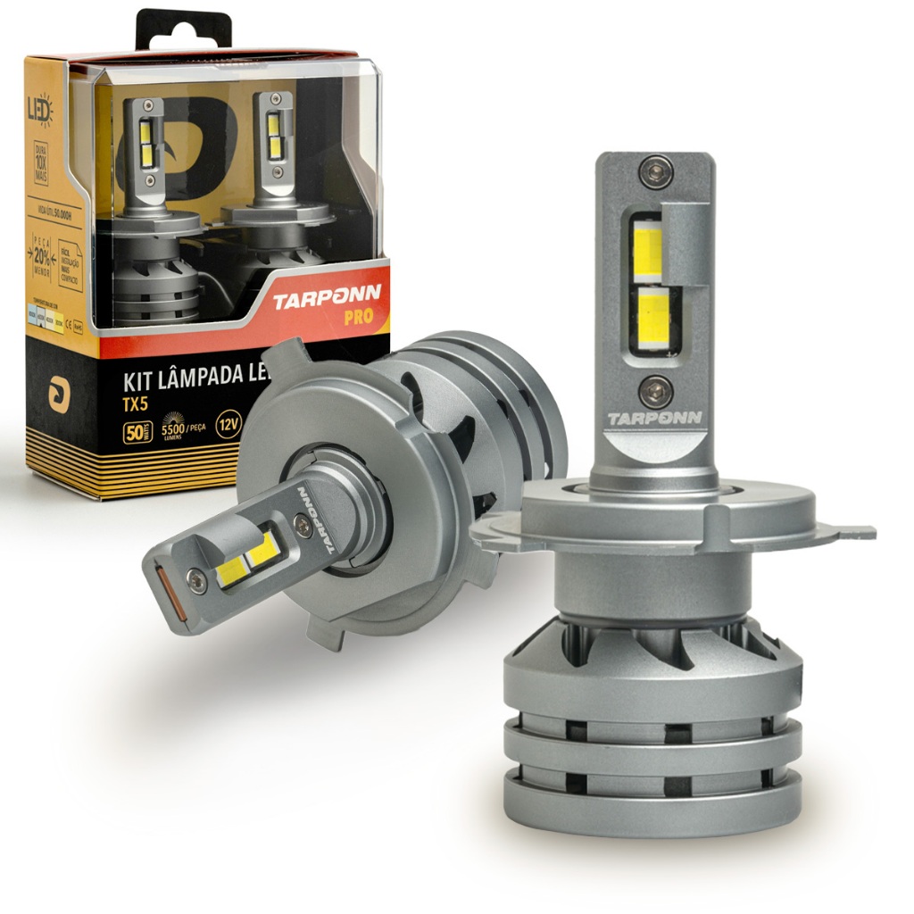 kit lâmpadas Ultra Led Tx5 para carro H1H4 H7 H8 H11 H16 H27 Hb3 Hb4 6k 11000lm 100w em Oferta na Shopee