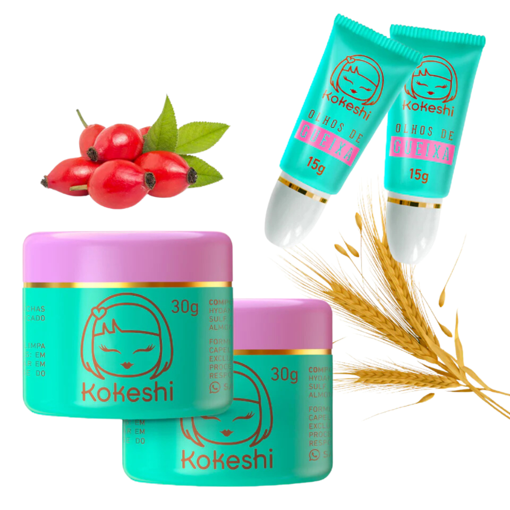 Kit Kokeshi 2 Cremes Pele de Porcelana + 2 Olhos de Gueixa