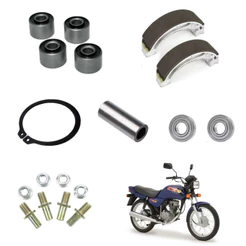 Kit Traseiro Coxim Buchas Rolamentos Patim Anel Prisioneir Espaçador Cg 125 Até 99 Titan Today ML 125 Turuna Xls 125