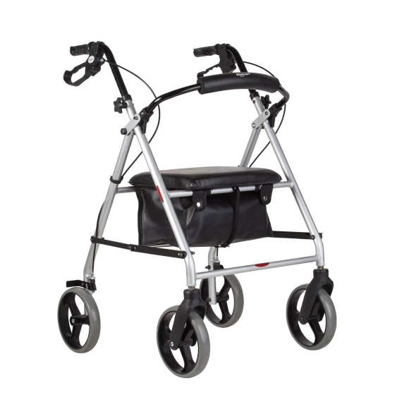 Andador de Alumínio Dobrável 4 Rodas Com Assento D12 Dellamed em Oferta na Shopee