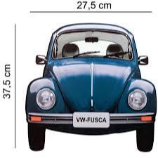 Quadro Placa Decorativa Recorte Prancha Fusca Azul Escuro MDF