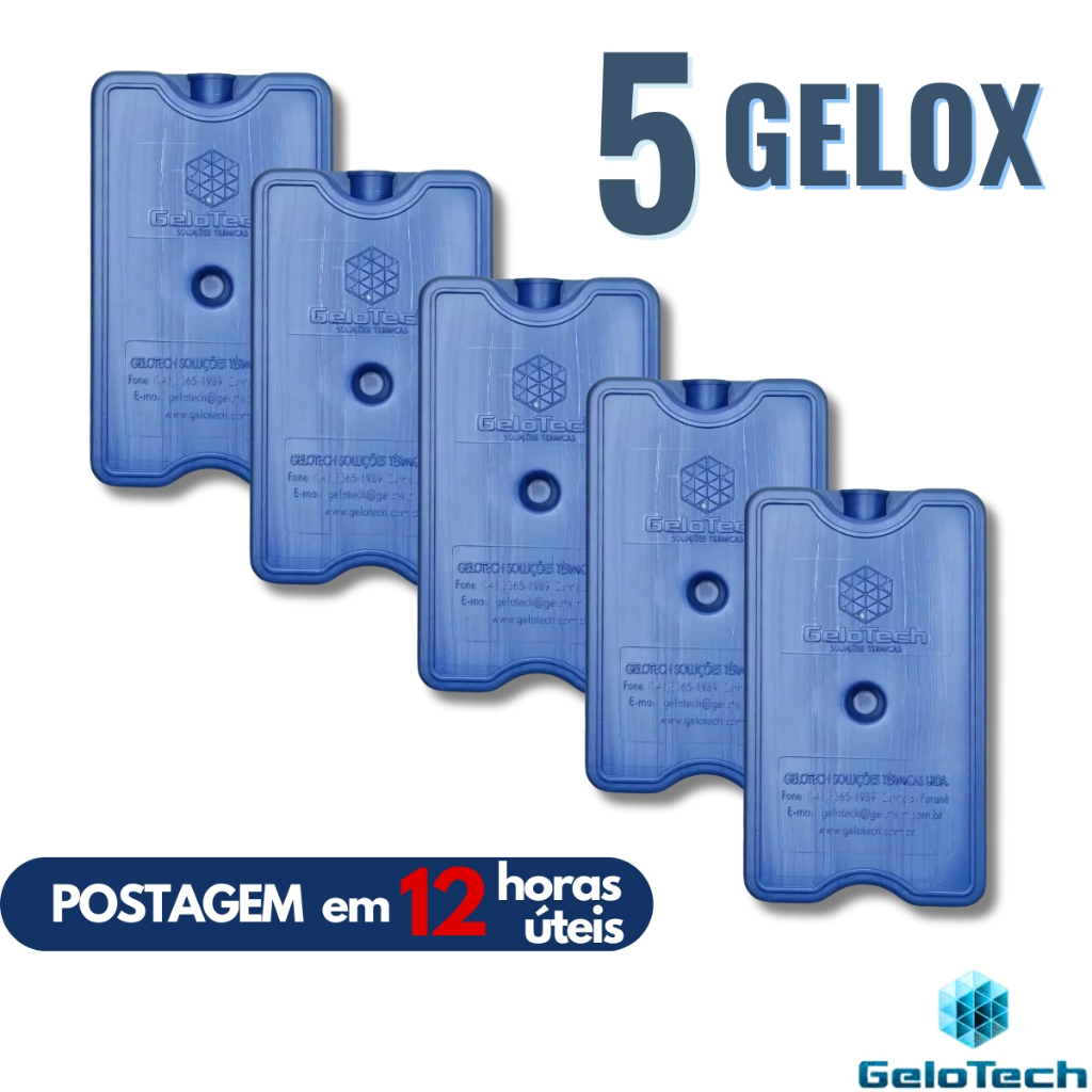 Kit 05 Gelos Placa Reutilizável Gel 200ml Ideal Cooler Caixa Térmica em Oferta na Shopee