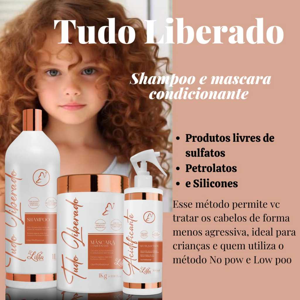 kit Tratamento Acidificante Salva Cabelo Shampoo + Mascara + Acidificante Lowpoo Cachos Liberados