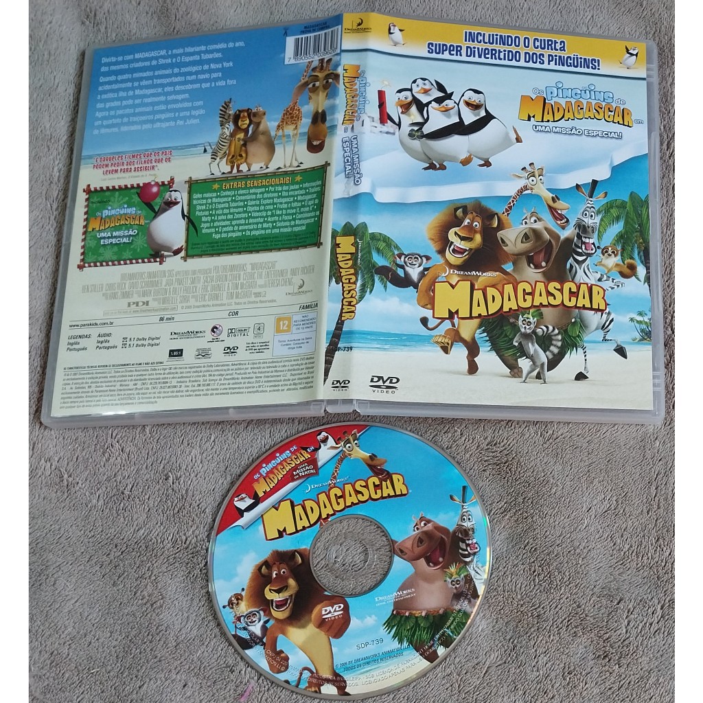 dvd original os pinguins de madagascar em uma missão especial!