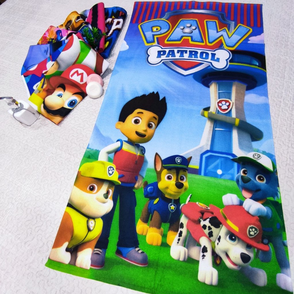 Toalha de Banho e Praia Estampadas Variadas Meninos e Meninas em Oferta na Shopee