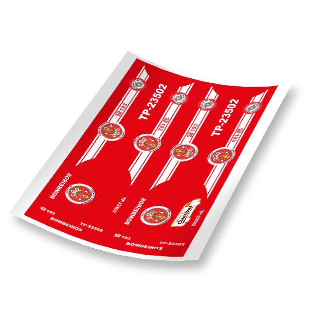 V606 Decal Para Miniatura Bombeiros SP - Fusca