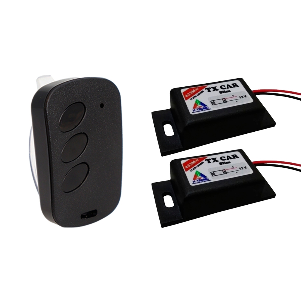 Kit 1 Controle Portão Eletrônico 433,92 + 2 Tx Car Farol Carro Moto Garen Rcg Seg Unisystem Ipec