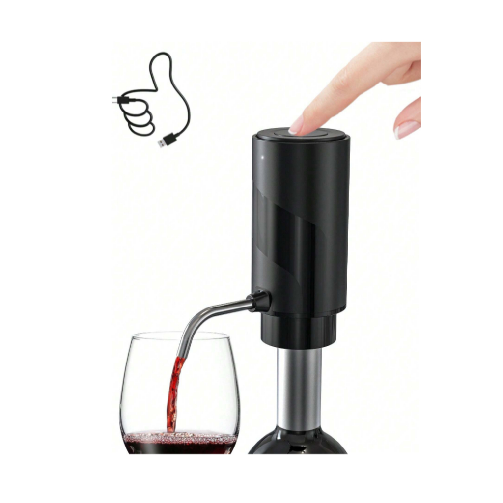 Aerador E Dispensador De Vinho Elétrico Recarregavel Decantador De Vinho dispensador automático recarregável por usb em Oferta na Shopee