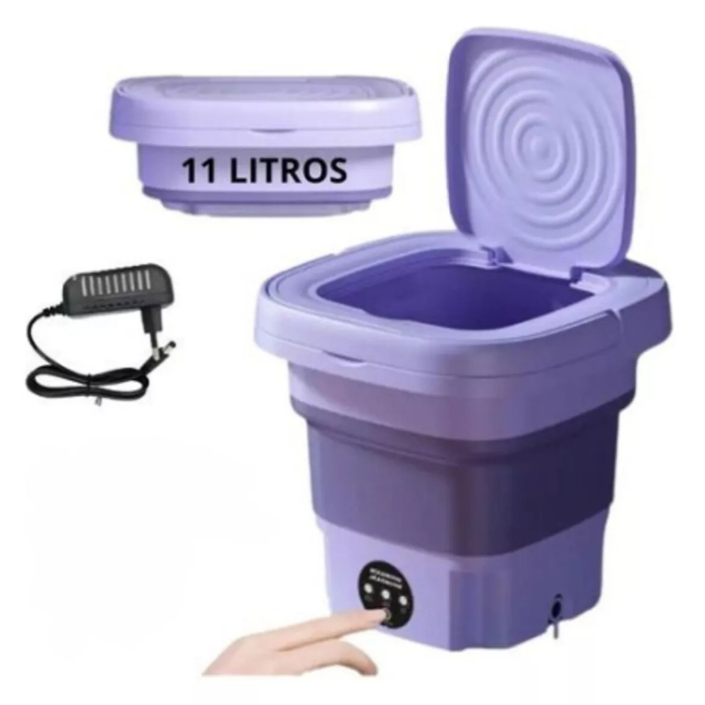 Mini máquina de lavar roupa 11l  dobrável portátil moderna máquina de lavar automática roupa interior de viagem