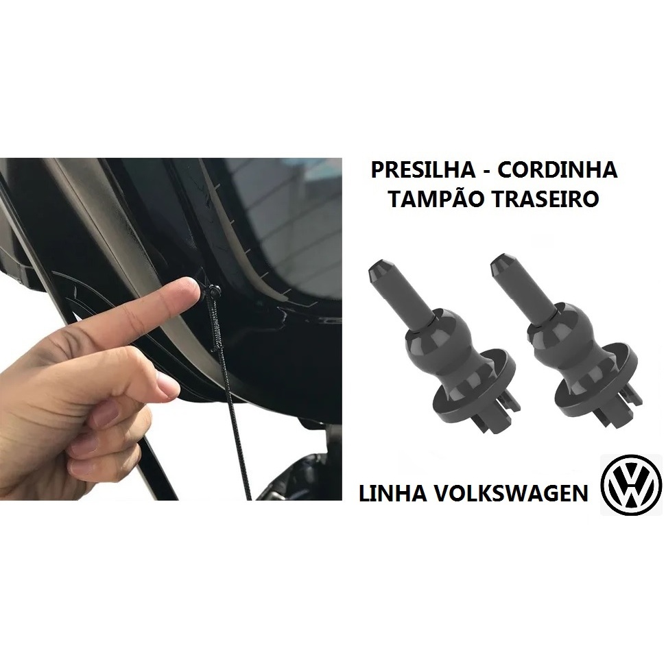 Grampo presilha cordão bagagito porta malas Volskswagen Gol Fox Spacefox Up! Cordinha tampão PAR em Oferta na Shopee