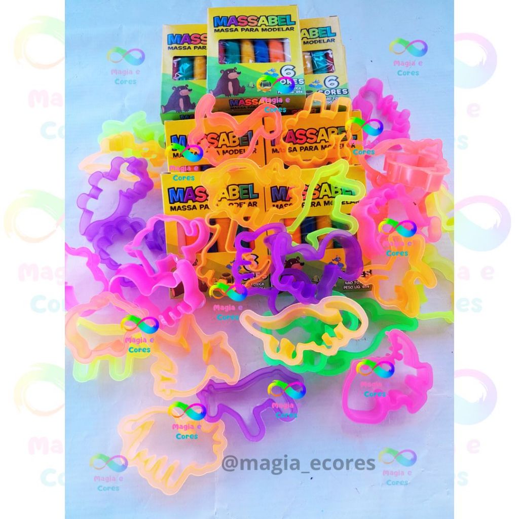 15 Caixa de Massinha de Modelar c/6 + 30 Forminha de Massinha de Modelar
