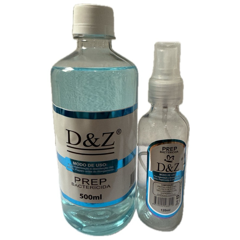 Prep D&Z bactericida 500ml mais refil de 120ml